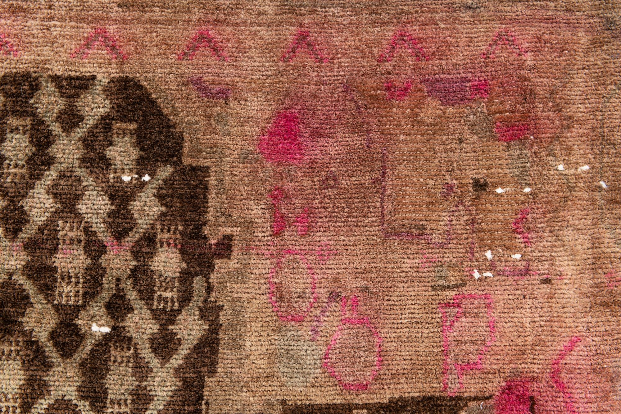 4' 6 x 9' 2 Hand Knotted Ultra Vintage Persian Wool Runner Rug