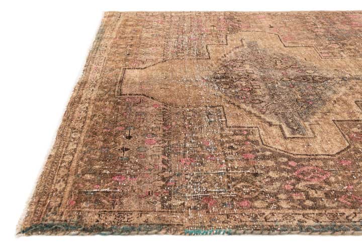 4' x 7' 8 Hand Knotted Ultra Vintage Persian Wool Runner Rug