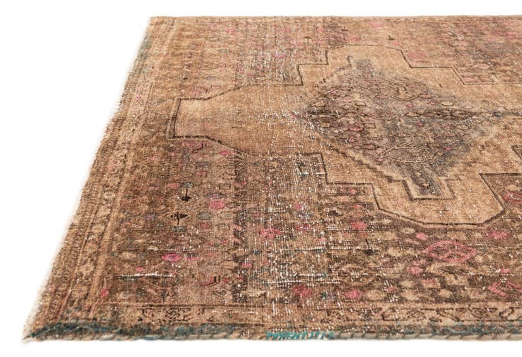 Detail image of 4' x 7' 8 Hand Knotted Ultra Vintage Persian Wool Runner Rug