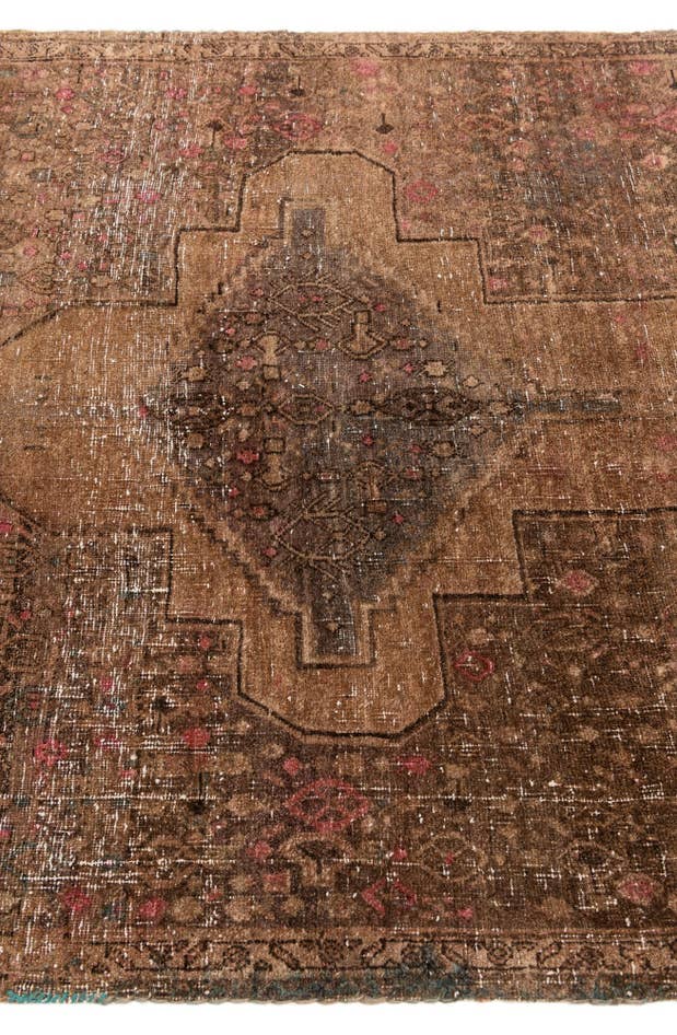 Detail image of 4' x 7' 8 Hand Knotted Ultra Vintage Persian Wool Runner Rug