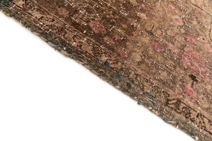 4' x 7' 8 Hand Knotted Ultra Vintage Persian Wool Runner Rug