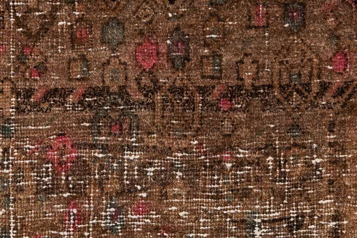 4' x 7' 8 Hand Knotted Ultra Vintage Persian Wool Runner Rug