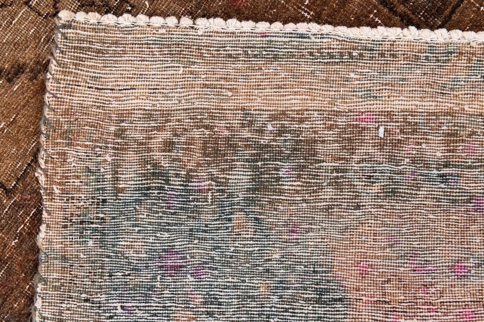 4' x 7' 8 Hand Knotted Ultra Vintage Persian Wool Runner Rug