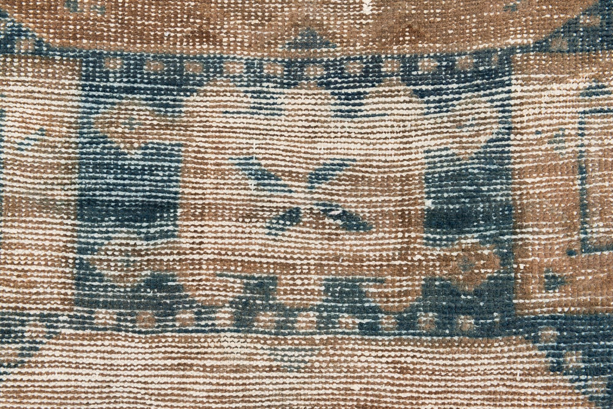 2' 7 x 10' Hand Knotted Ultra Vintage Persian Wool Runner Rug