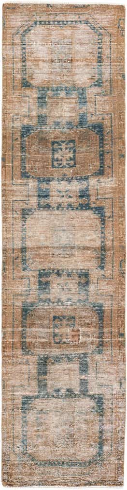 2' 7 x 10' Hand Knotted Ultra Vintage Persian Wool Runner Rug