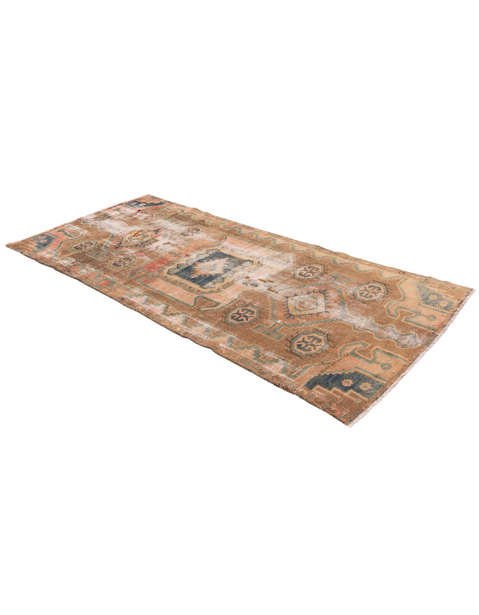 3' 8 x 8' 1 Hand Knotted Ultra Vintage Persian Wool Runner Rug