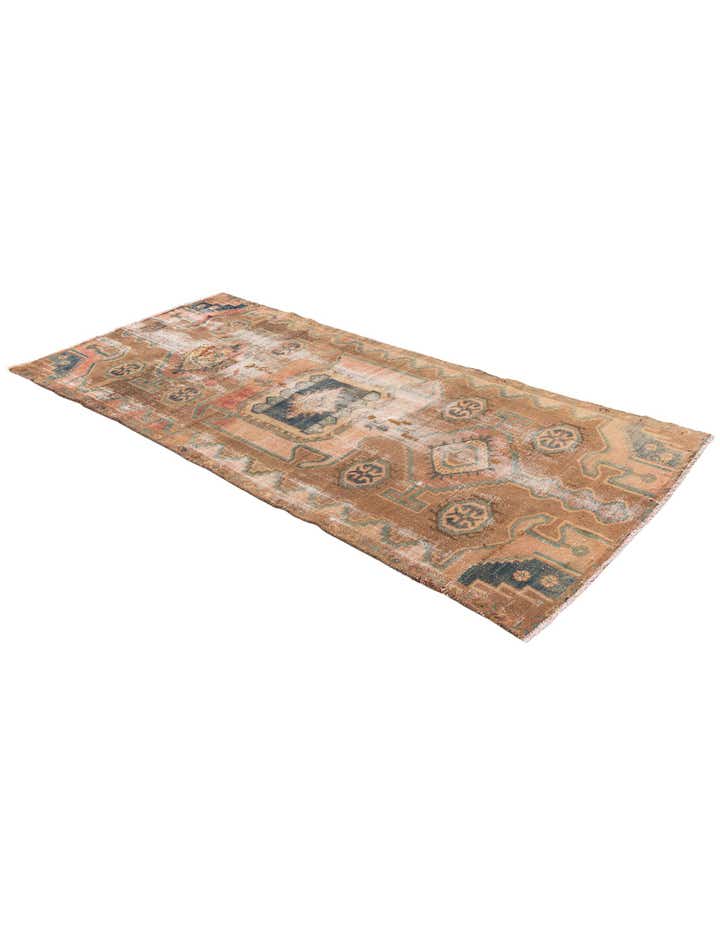 3' 8 x 8' 1 Hand Knotted Ultra Vintage Persian Wool Runner Rug
