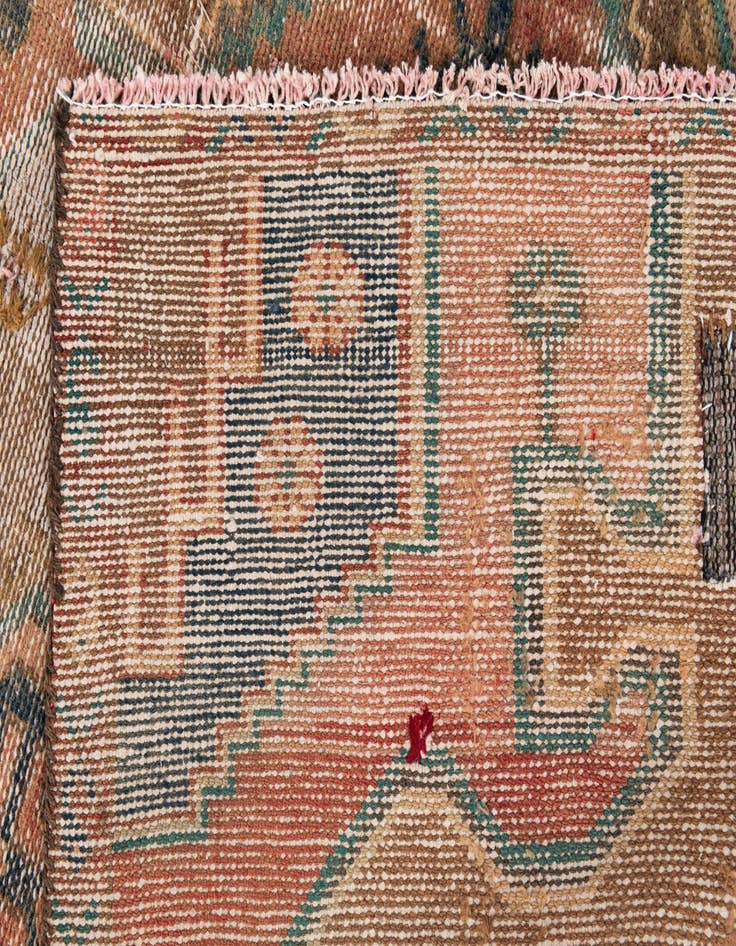 Detail image of 3' 8 x 8' 1  Hand Knotted Ultra Vintage Persian Wool Runner Rug