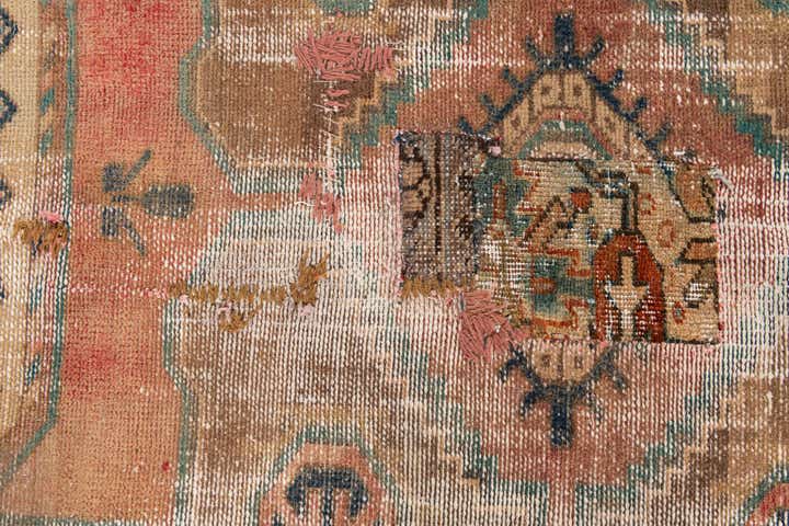 3' 8 x 8' 1 Hand Knotted Ultra Vintage Persian Wool Runner Rug