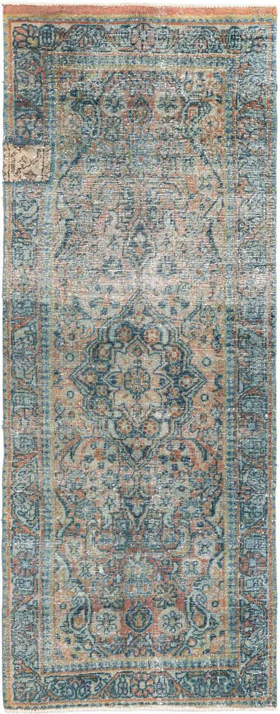3' 1 x 8' 1 Hand Knotted Ultra Vintage Persian Wool Runner Rug