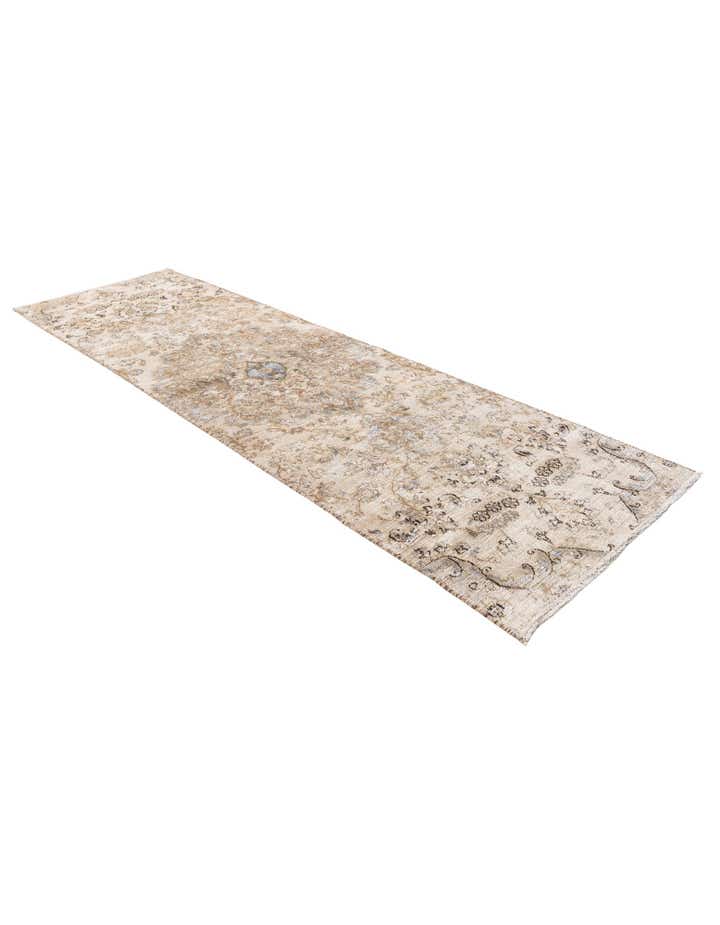 2' 9 x 9' 7 Hand Knotted Ultra Vintage Persian Wool Runner Rug