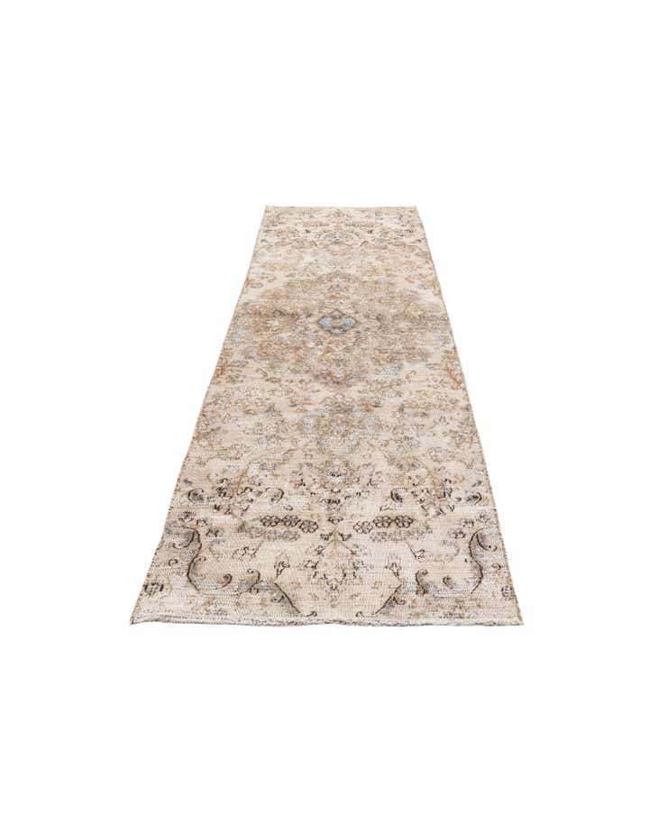 2' 9 x 9' 7 Hand Knotted Ultra Vintage Persian Wool Runner Rug