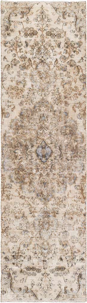2' 9 x 9' 7 Hand Knotted Ultra Vintage Persian Wool Runner Rug