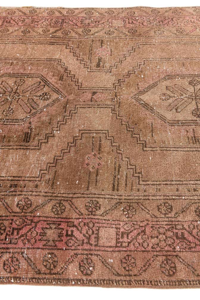 3' 4 x 12' 3 Hand Knotted Ultra Vintage Persian Wool Runner Rug