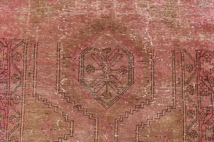 3' 4 x 12' 3 Hand Knotted Ultra Vintage Persian Wool Runner Rug