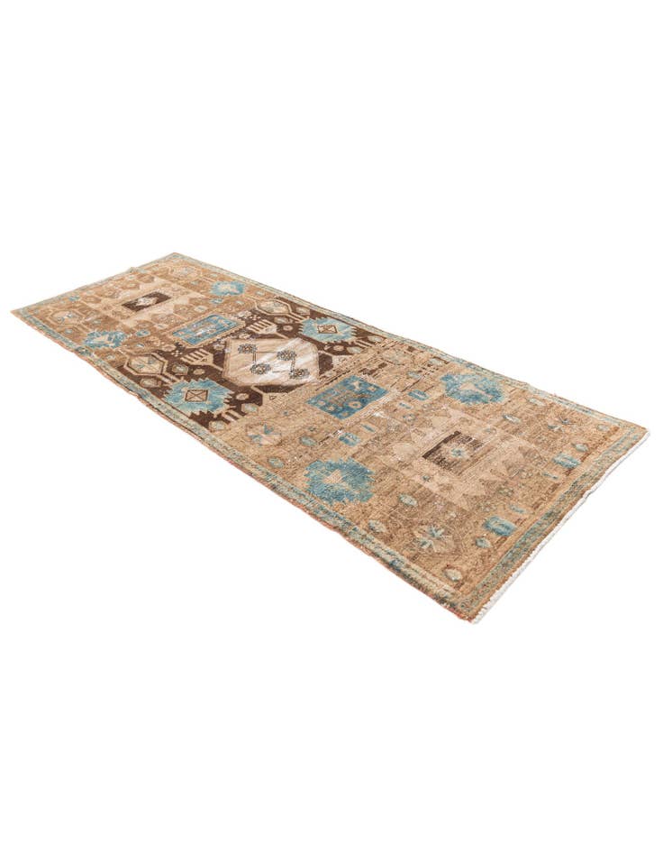 Detail image of 2' 10 x 7' 6 Hand Knotted Ultra Vintage Persian Wool Runner Rug