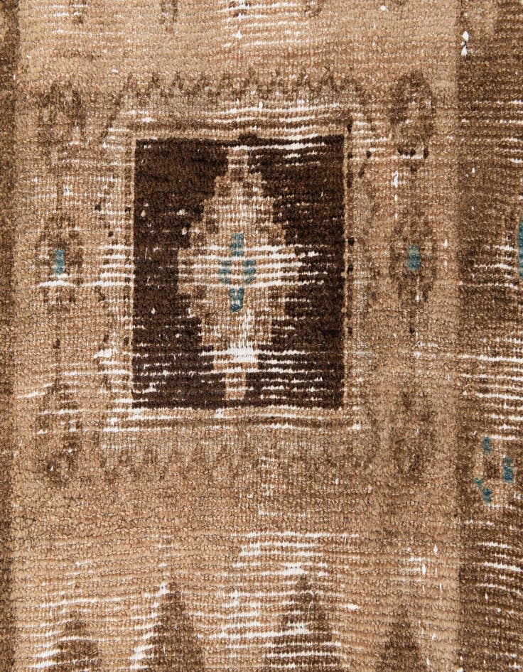 Detail image of 2' 10 x 7' 6  Hand Knotted Ultra Vintage Persian Wool Runner Rug