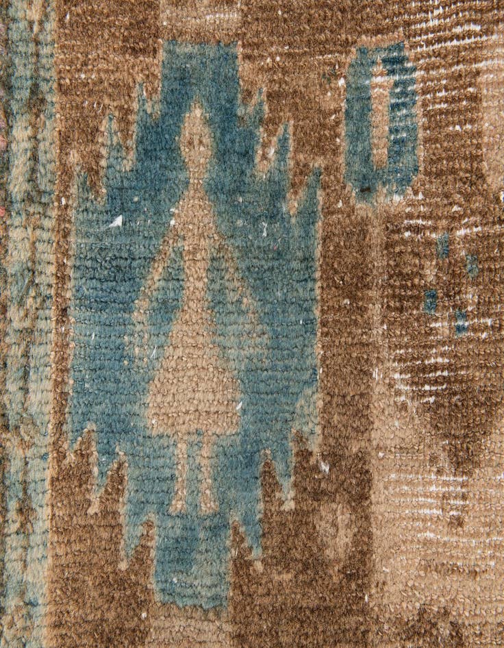 Detail image of 2' 10 x 7' 6  Hand Knotted Ultra Vintage Persian Wool Runner Rug