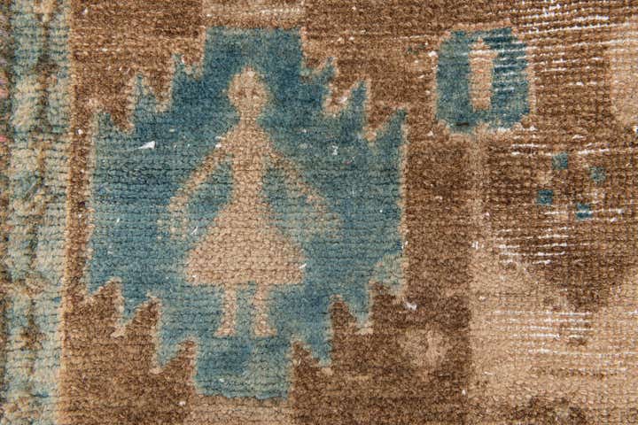 2' 10 x 7' 6 Hand Knotted Ultra Vintage Persian Wool Runner Rug