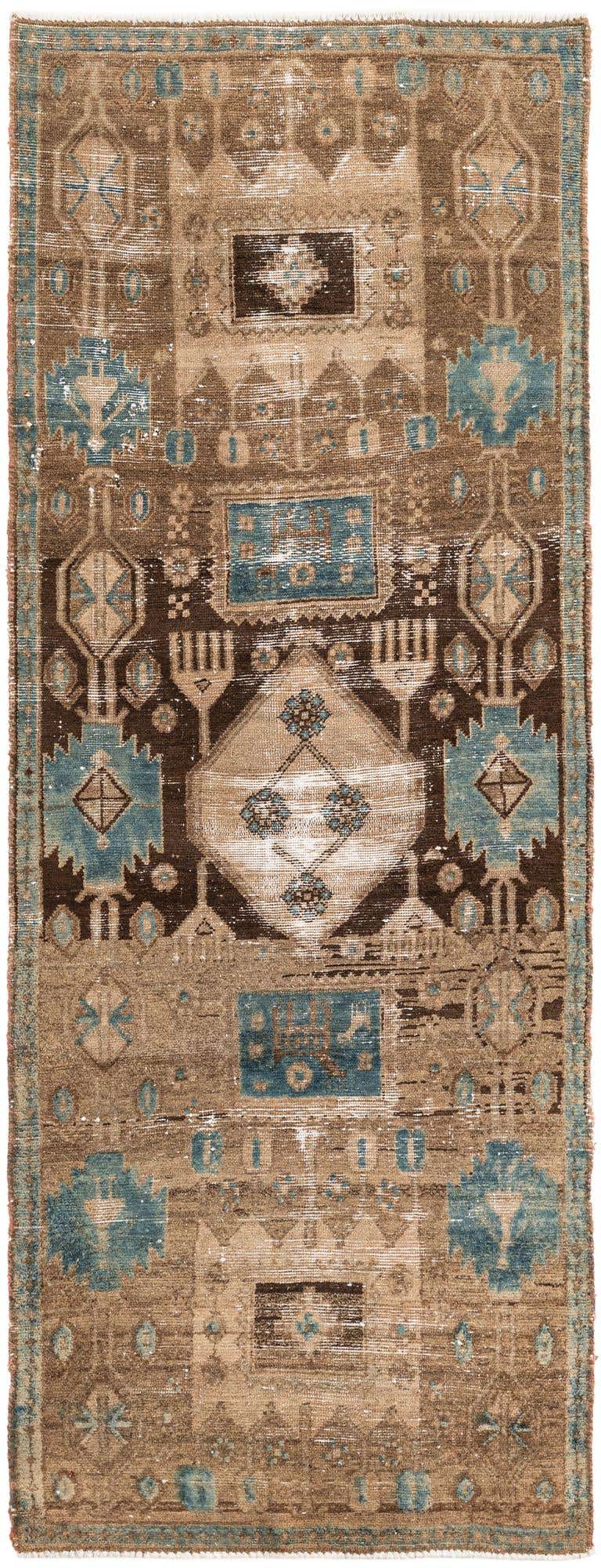 2' 10 x 7' 6 Hand Knotted Ultra Vintage Persian Wool Runner Rug