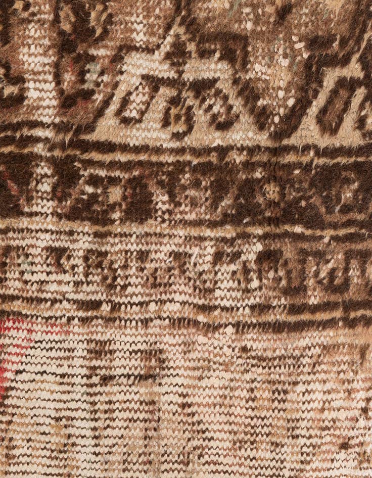 Detail image of 4' 9 x 9' 7  Hand Knotted Ultra Vintage Persian Wool Runner Rug