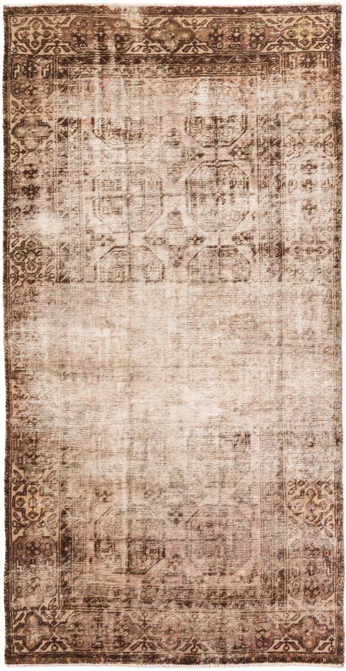 Detail image of 4' 9 x 9' 7 Hand Knotted Ultra Vintage Persian Wool Runner Rug