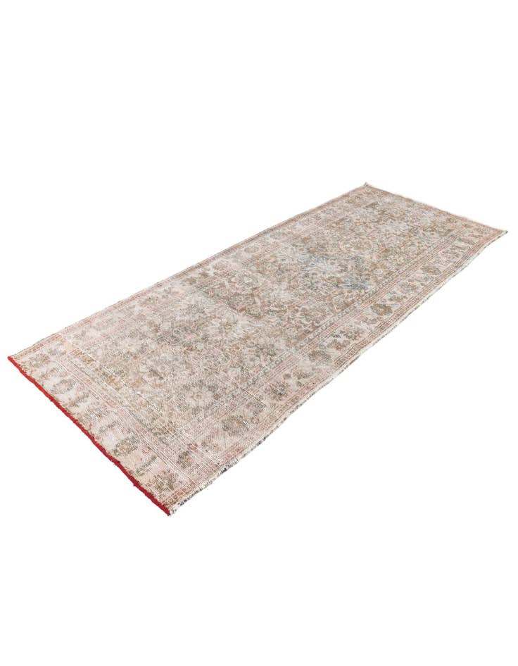 Detail image of 3' 7 x 8' 10  Hand Knotted Ultra Vintage Persian Wool Runner Rug