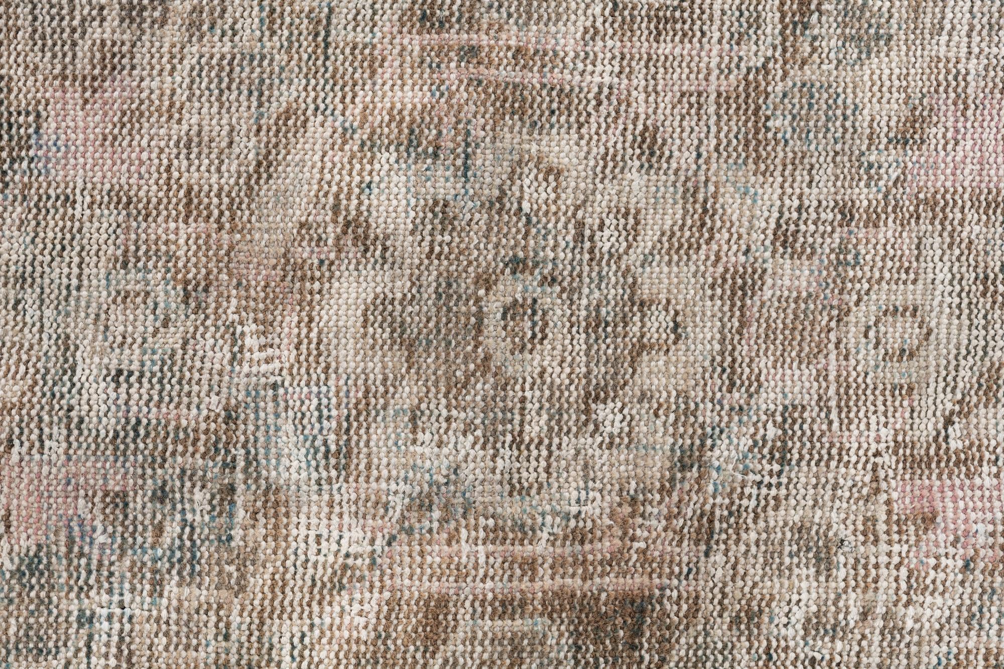 3' 7 x 8' 10 Hand Knotted Ultra Vintage Persian Wool Runner Rug