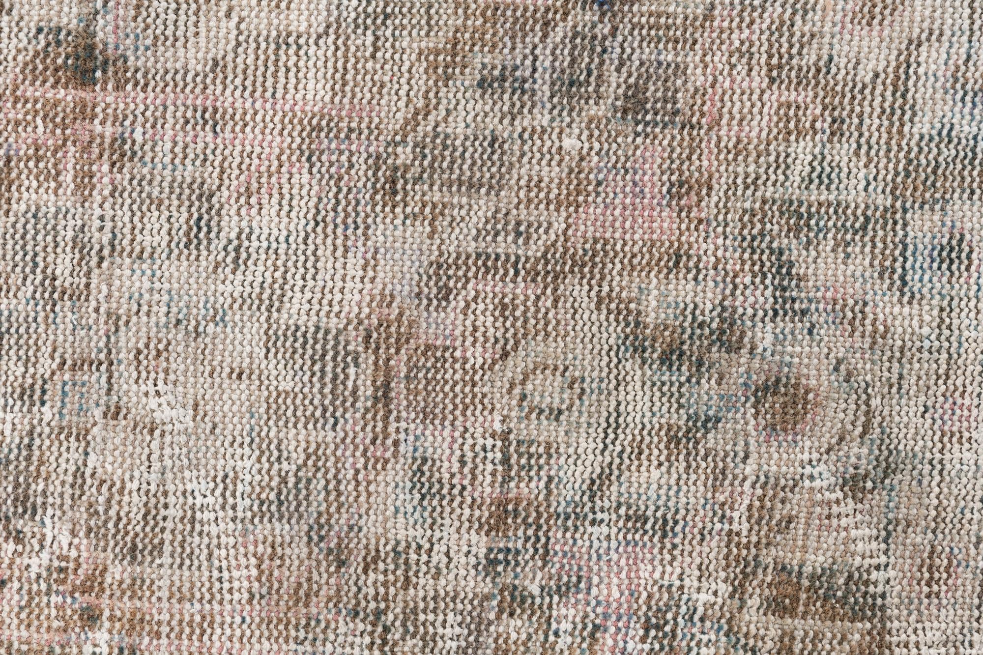 3' 7 x 8' 10 Hand Knotted Ultra Vintage Persian Wool Runner Rug