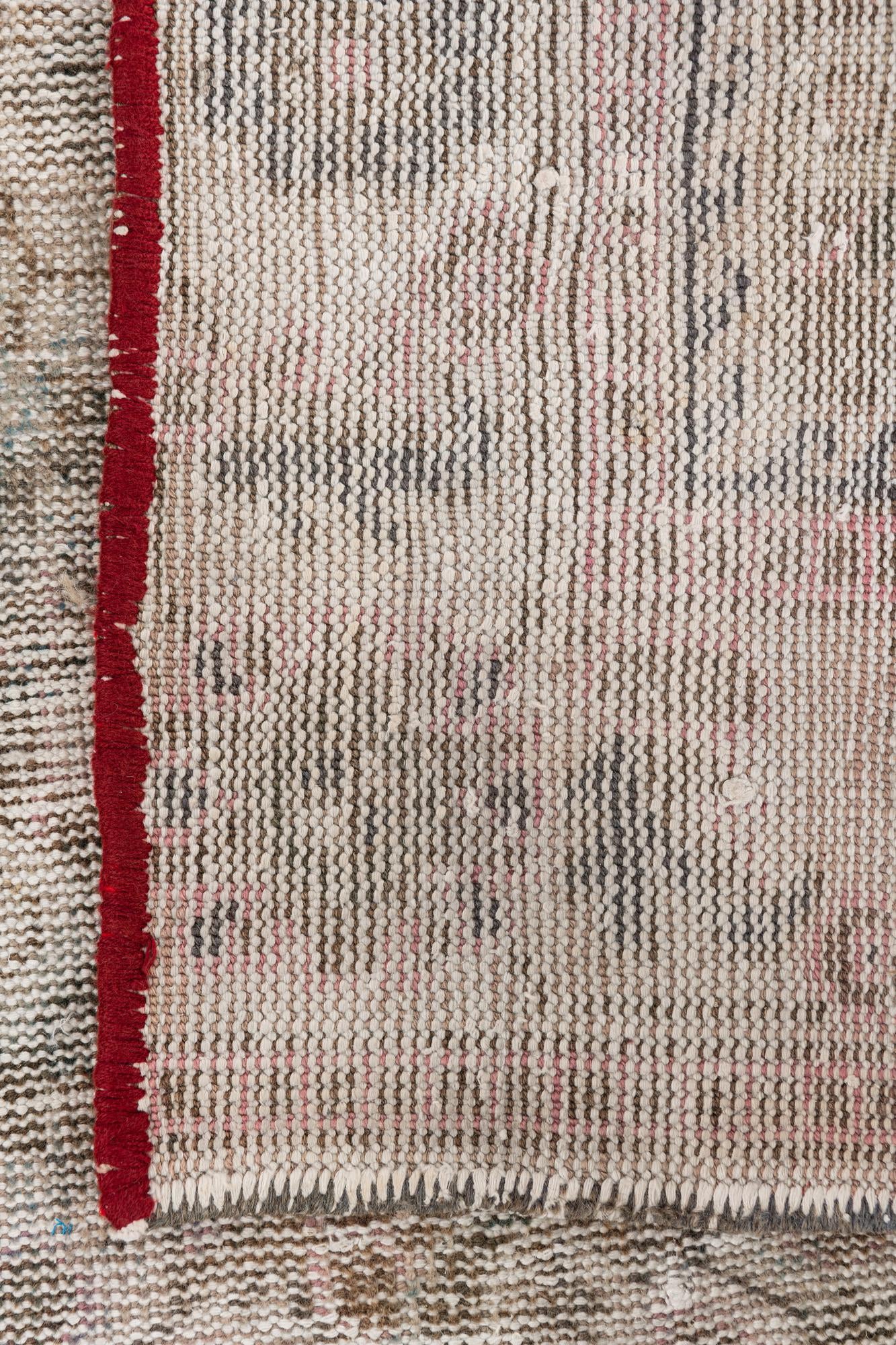 3' 7 x 8' 10 Hand Knotted Ultra Vintage Persian Wool Runner Rug