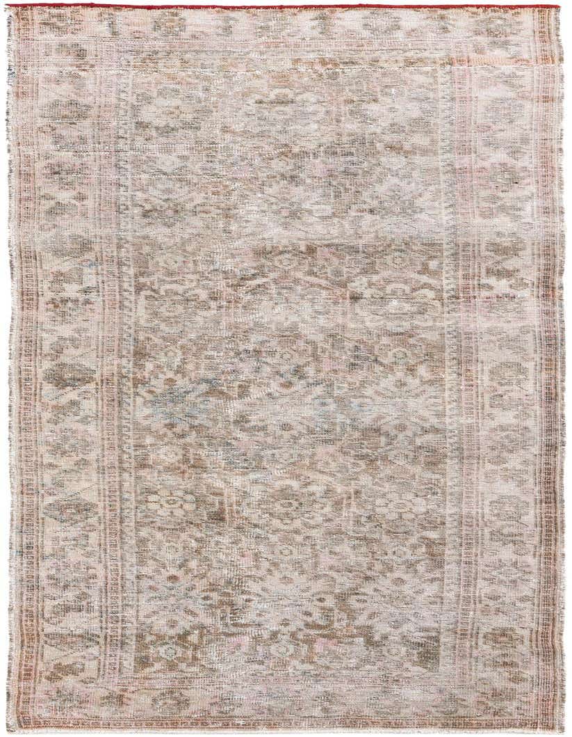 Primary image 3' 7 x 8' 10  Hand Knotted Ultra Vintage Persian Wool Runner Rug