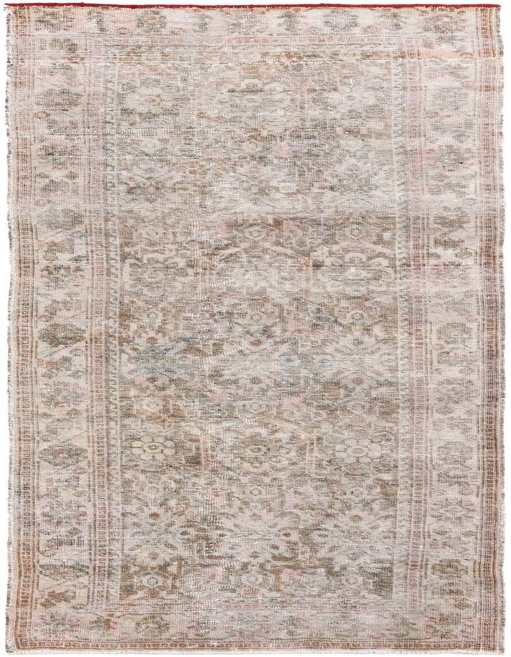 Detail image of 3' 7 x 8' 10 Hand Knotted Ultra Vintage Persian Wool Runner Rug