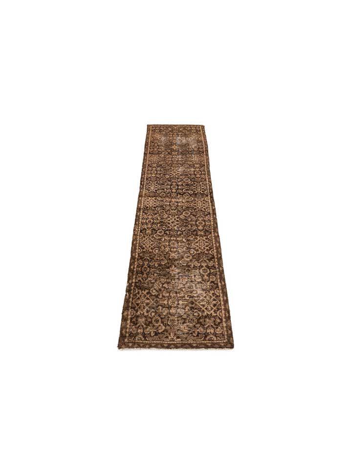 2' 10 x 11' 6 Hand Knotted Ultra Vintage Persian Wool Runner Rug