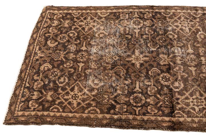 2' 10 x 11' 6 Hand Knotted Ultra Vintage Persian Wool Runner Rug