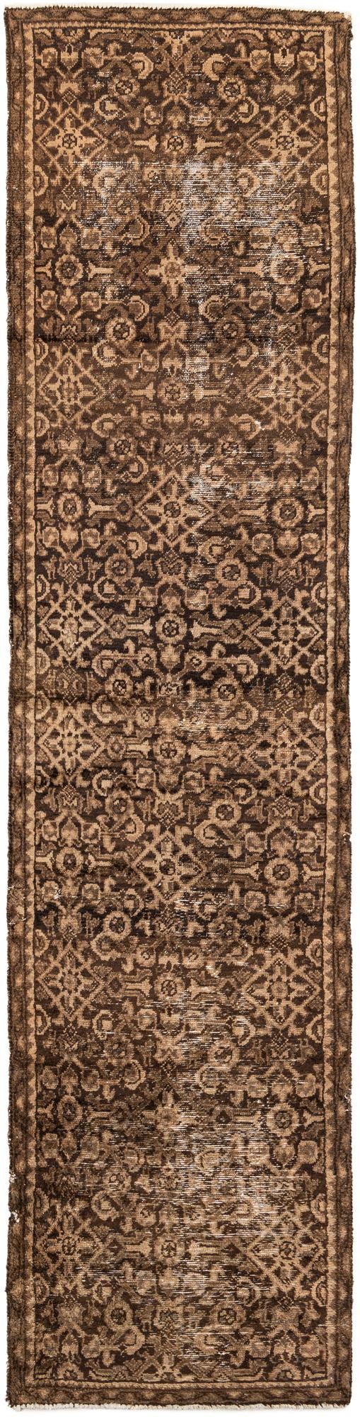 2' 10 x 11' 6 Hand Knotted Ultra Vintage Persian Wool Runner Rug
