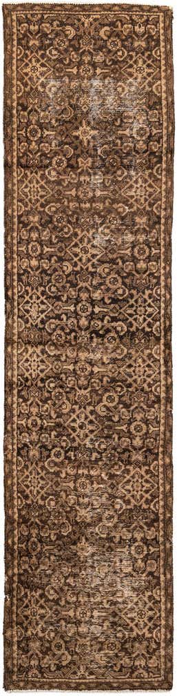 2' 10 x 11' 6 Hand Knotted Ultra Vintage Persian Wool Runner Rug