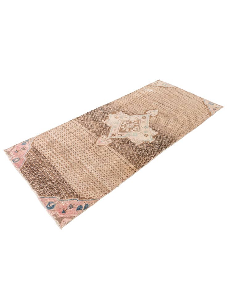 Detail image of 3' 2 x 7' 5 Hand Knotted Ultra Vintage Persian Wool Runner Rug
