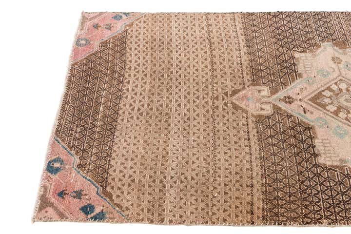 3' 2 x 7' 5 Hand Knotted Ultra Vintage Persian Wool Runner Rug