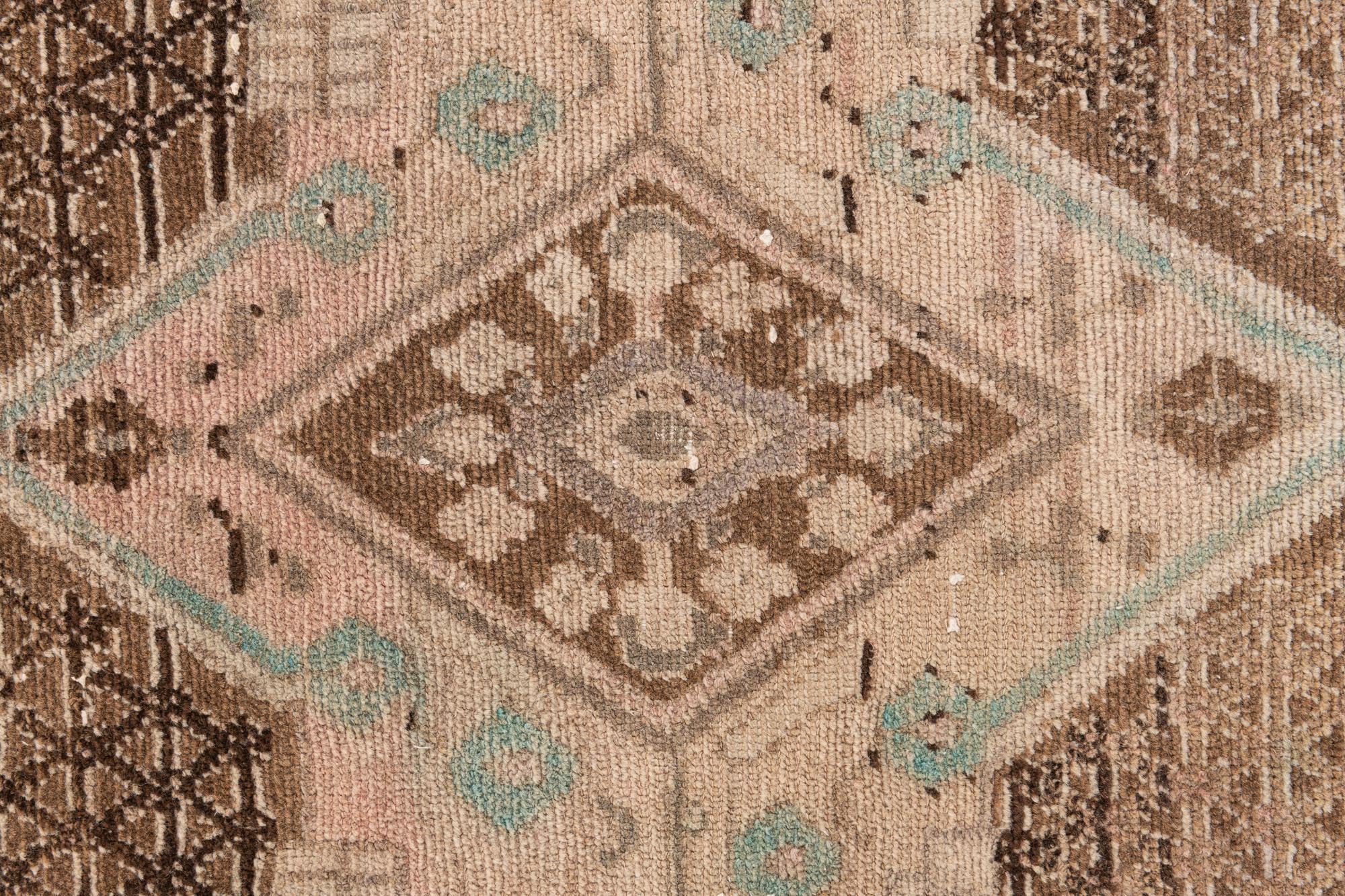 3' 2 x 7' 5 Hand Knotted Ultra Vintage Persian Wool Runner Rug