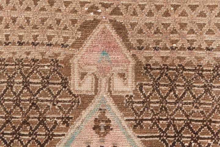 3' 2 x 7' 5 Hand Knotted Ultra Vintage Persian Wool Runner Rug