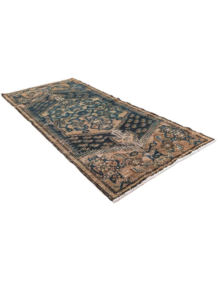 Detail image of 2' 7 x 6' Hand Knotted Ultra Vintage Persian Wool Runner Rug