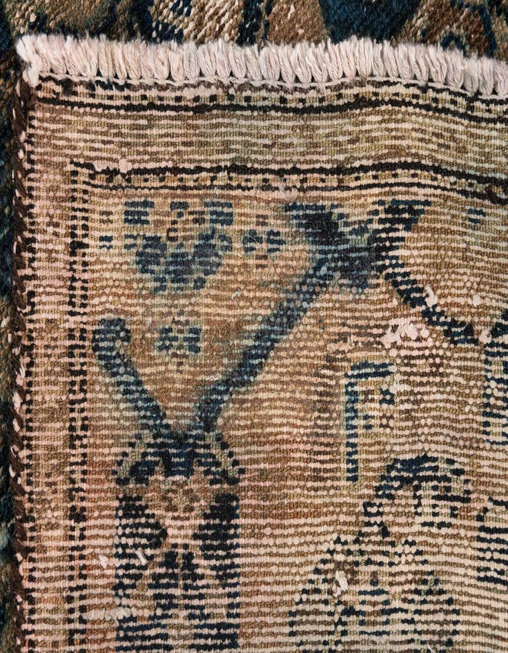 Detail image of 2' 7 x 6'  Hand Knotted Ultra Vintage Persian Wool Runner Rug