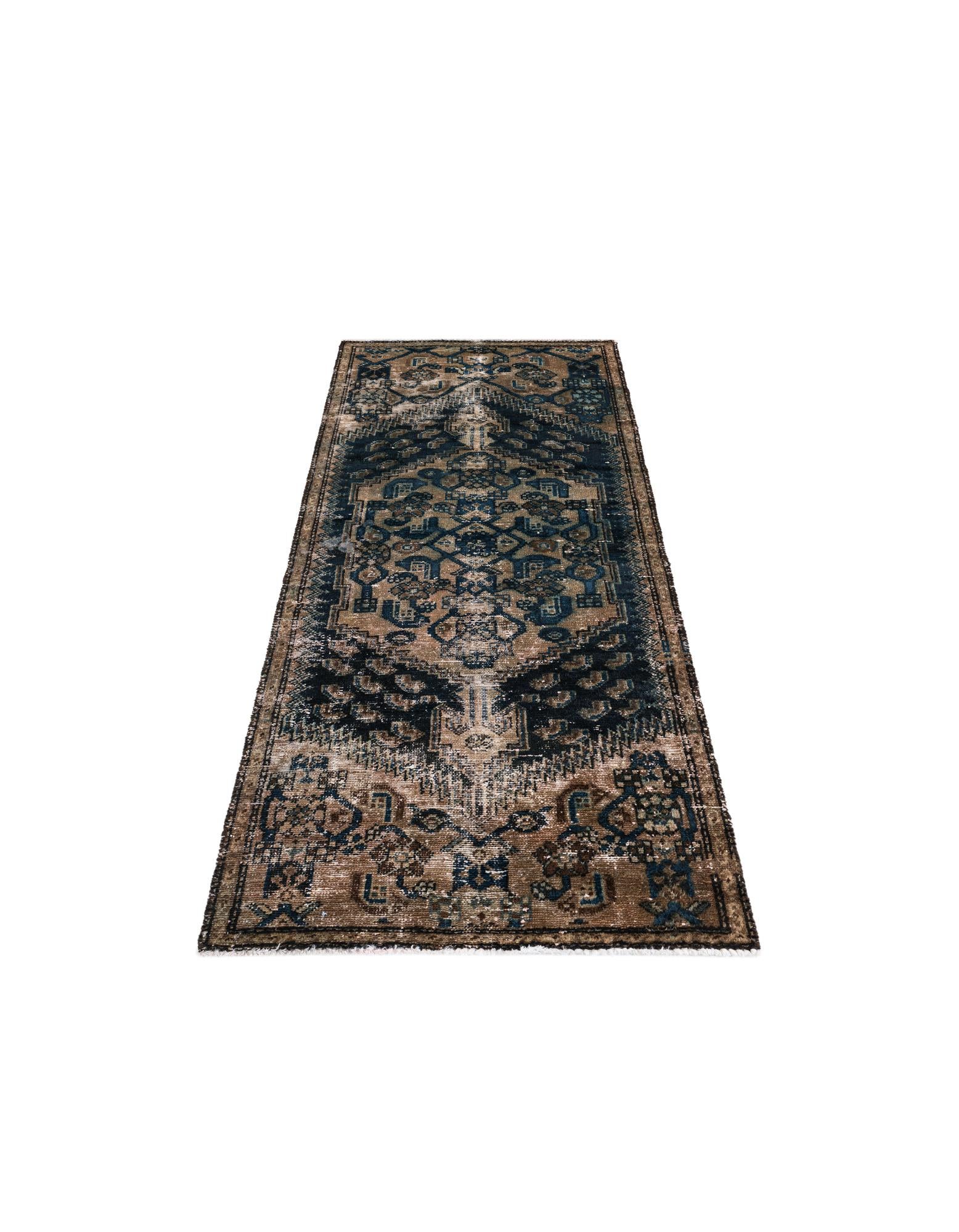 2' 7 x 6' Hand Knotted Ultra Vintage Persian Wool Runner Rug