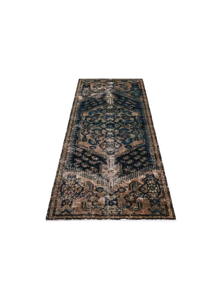 2' 7 x 6' Hand Knotted Ultra Vintage Persian Wool Runner Rug