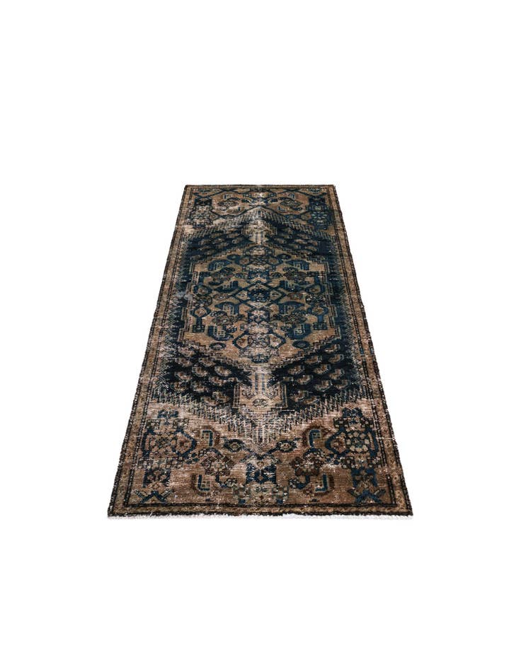 Detail image of 2' 7 x 6' Hand Knotted Ultra Vintage Persian Wool Runner Rug