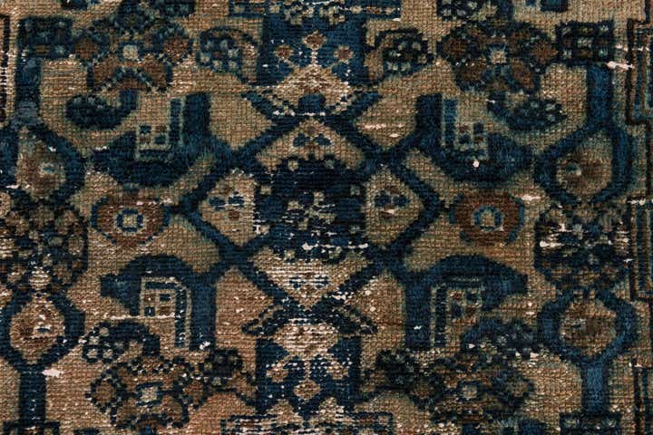 2' 7 x 6' Hand Knotted Ultra Vintage Persian Wool Runner Rug