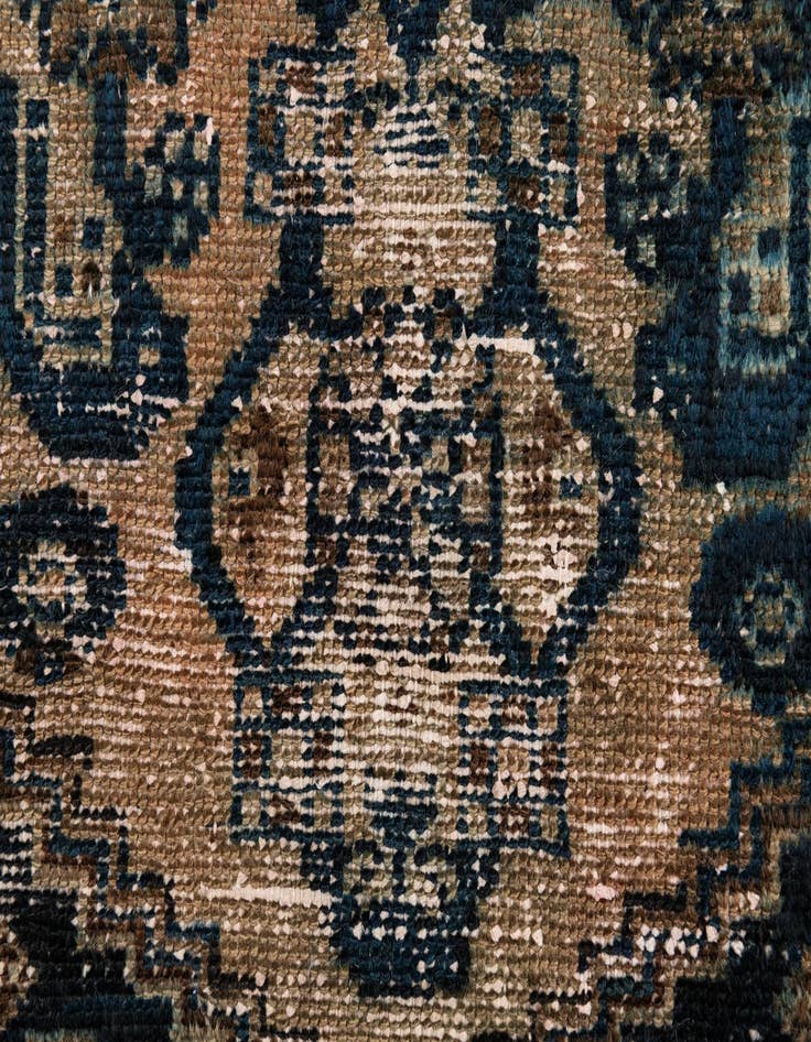 Detail image of 2' 7 x 6'  Hand Knotted Ultra Vintage Persian Wool Runner Rug
