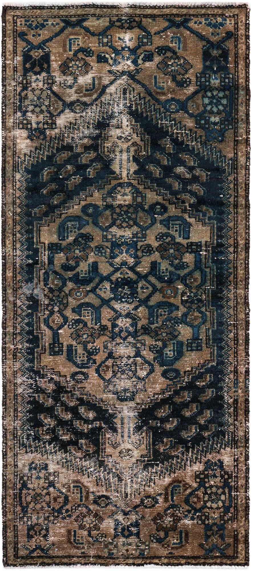 2' 7 x 6' Hand Knotted Ultra Vintage Persian Wool Runner Rug