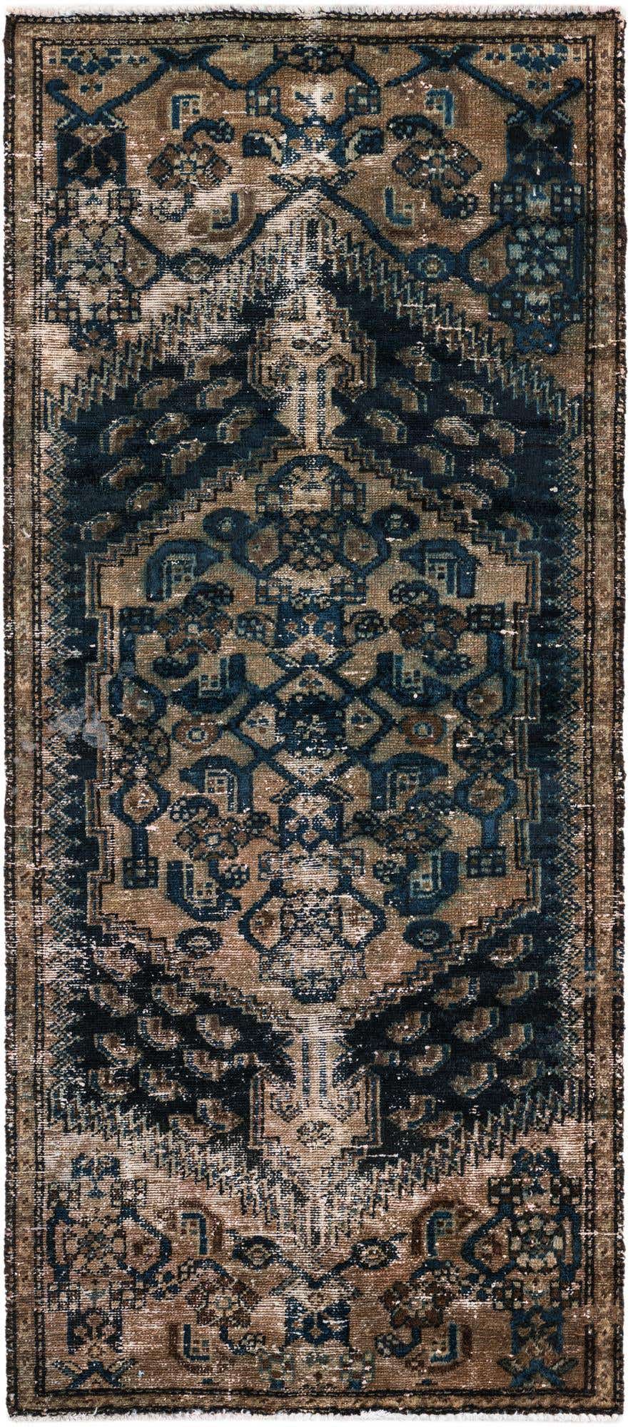 2' 7 x 6' Hand Knotted Ultra Vintage Persian Wool Runner Rug