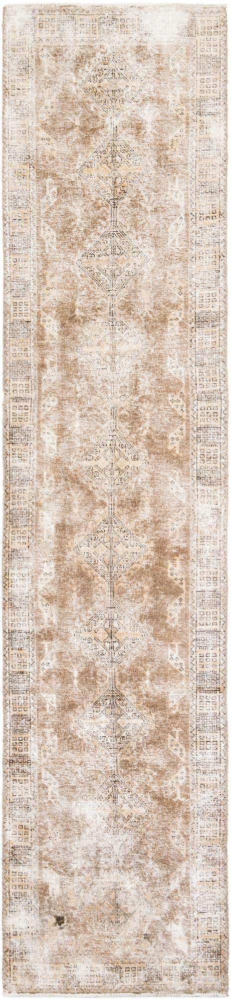 2' 9 x 11' 4 Hand Knotted Ultra Vintage Persian Wool Runner Rug